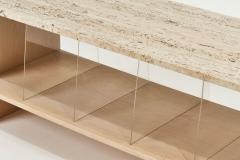 Travertine Coffee Table with Storage 1970 - 2318681