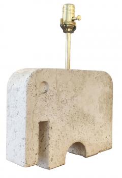 Travertine Elephant Table Lamp - 550321