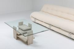 Travertine Postmodern Coffee Table 1970s - 1231308