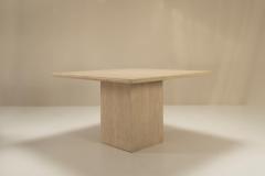 Travertine Rectangular Dining Table Italy 1970s - 3026563