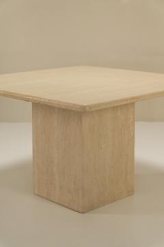 Travertine Rectangular Dining Table Italy 1970s - 3026564