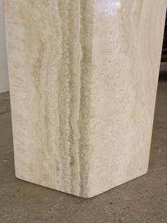 Travertine Smoked Glass Dining Table - 4462537