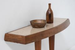 Travertine Wood Console Table 1960s - 2553621