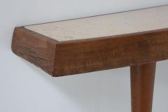Travertine Wood Console Table 1960s - 2553622