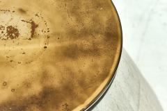 Travertine and Brass Cantilevered Coffe Table by La Rosa Italy 1960 - 2859592