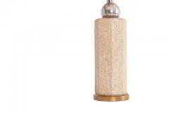 Travertine and Brass Floor Lamps - 3377599