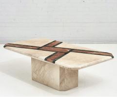 Travertine and Marble Coffee Table 1980 - 2356734
