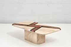 Travertine and Marble Coffee Table 1980 - 2356737
