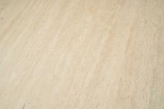 Travertine and Wood Coffee Table France 1970s - 4391542