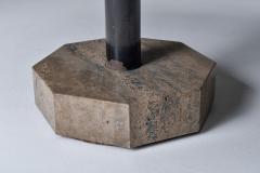 Travertine and brass bistro table 1970s - 1960936