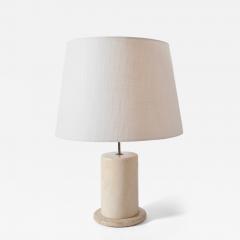 Travertine cylindrical lamp 1970s  - 4547602