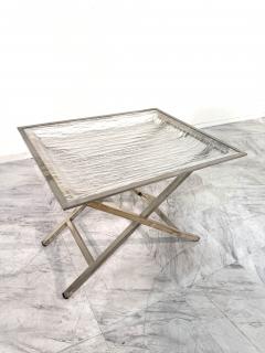 Tray Table with Textured Lucite Top Italy 1960s - 4308698