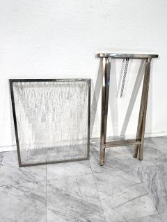 Tray Table with Textured Lucite Top Italy 1960s - 4308702