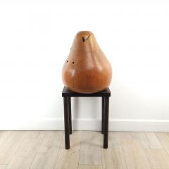 Treen Carving of a Pear in Pear Wood on Custom Stand - 3892727