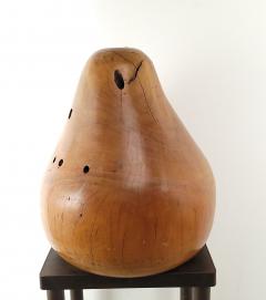 Treen Carving of a Pear in Pear Wood on Custom Stand - 3892741