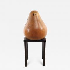 Treen Carving of a Pear in Pear Wood on Custom Stand - 3893713