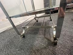 Treitel Gratz Treitel Gratz RARE MODERNIST ART DECO CHROME GLASS BAR CART BY TREITEL GRATZ - 4135997