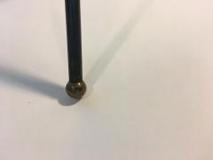 Tri Color 1950s Italian Modernist Black Iron Brass and Rope Tripod Floor Lamp - 419841
