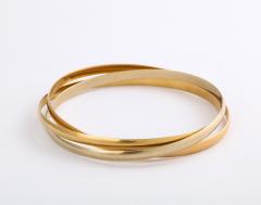 Tricolor18 k Gold Rolling French Bangles - 2158557