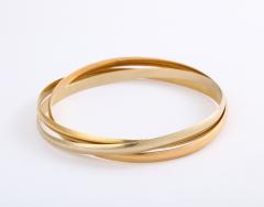 Tricolor18 k Gold Rolling French Bangles - 2158559