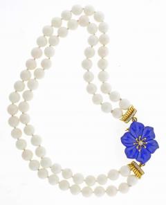 Trio Lapis and White Coral Necklace - 2622384