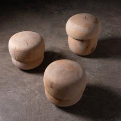 Trio of Fungo Mushroom Stools by Paola Navone for Riva 1920 in Solid Cedar - 3986030