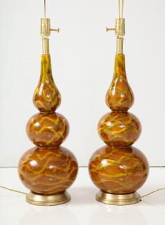 Triple Gourd Italian Ceramic Lamps - 3084459