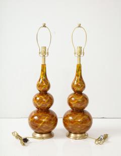 Triple Gourd Italian Ceramic Lamps - 3084460