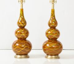 Triple Gourd Italian Ceramic Lamps - 3084462