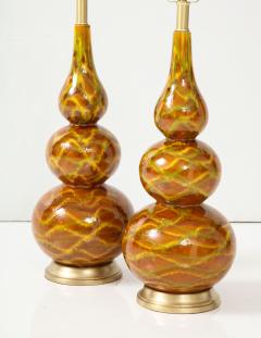 Triple Gourd Italian Ceramic Lamps - 3084466