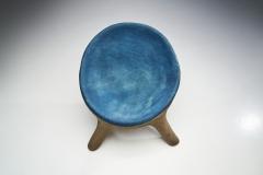 Tripod Chair in Blue and Gray Resin France 1970s - 2141216