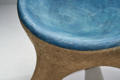 Tripod Chair in Blue and Gray Resin France 1970s - 2141219
