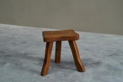 Tripod Stool in Solid Oak France 1950s - 4394651