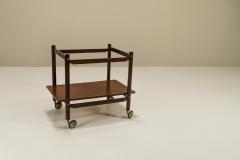 Trolley In Solid Wood Finished With Mahogany Veneer Italy 1960s - 3297690