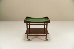 Trolley In Solid Wood Finished With Mahogany Veneer Italy 1960s - 3297694