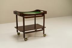 Trolley In Solid Wood Finished With Mahogany Veneer Italy 1960s - 3297697