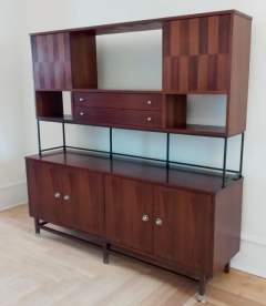 True Mid Century Classic Inlaid Rosewood Walnut Credenza Cabinet by Stanley USA - 2556107