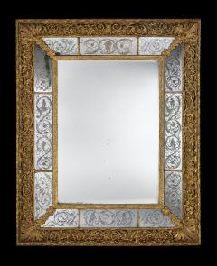 Truly Regal Rare Large Scale 17th Century Giltwood Mirror - 3252593
