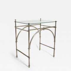 Tubular chrome iron and glass table 1920s  - 4547728