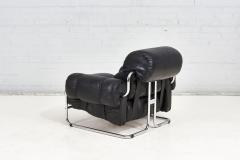 Tucroma Black Leather Lounge Chair by Guido Faleschini Pace Mariani 1970 Italy - 2649426