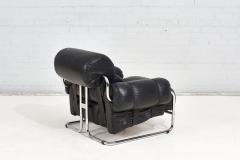 Tucroma Black Leather Lounge Chair by Guido Faleschini Pace Mariani 1970 Italy - 2649427