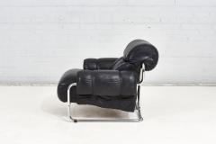 Tucroma Black Leather Lounge Chair by Guido Faleschini Pace Mariani 1970 Italy - 2649429