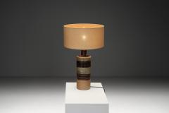 Tue Poulsen Large Glazed Stoneware Table Lamp by Tue Poulsen Denmark ca 1950s - 4464499