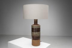 Tue Poulsen Large Glazed Stoneware Table Lamp by Tue Poulsen Denmark ca 1950s - 4464501
