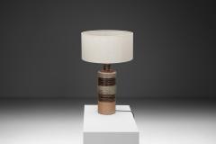 Tue Poulsen Large Glazed Stoneware Table Lamp by Tue Poulsen Denmark ca 1950s - 4466879