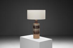 Tue Poulsen Large Glazed Stoneware Table Lamp by Tue Poulsen Denmark ca 1950s - 4466880