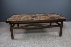 Tue Poulsen Tue Poulsen Oak Stoneware Coffee Table Haslev M belsnedkeri 1970s - 2314421