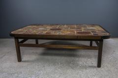 Tue Poulsen Tue Poulsen Oak Stoneware Coffee Table Haslev M belsnedkeri 1970s - 2314423