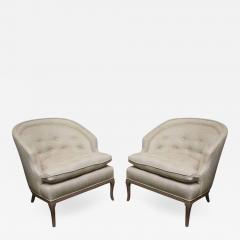 Tufted Chit Chat Armchairs in Linen Colors - 1873364