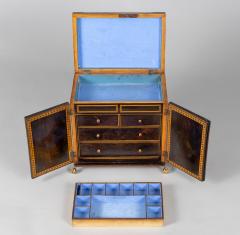 Tunbridge Ware Inlaid Rosewood Jewelry Box - 1900719